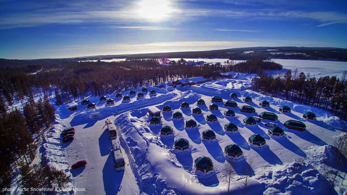 Arctic SnowHotel & Glass Igloos resort in Lapland, Finland