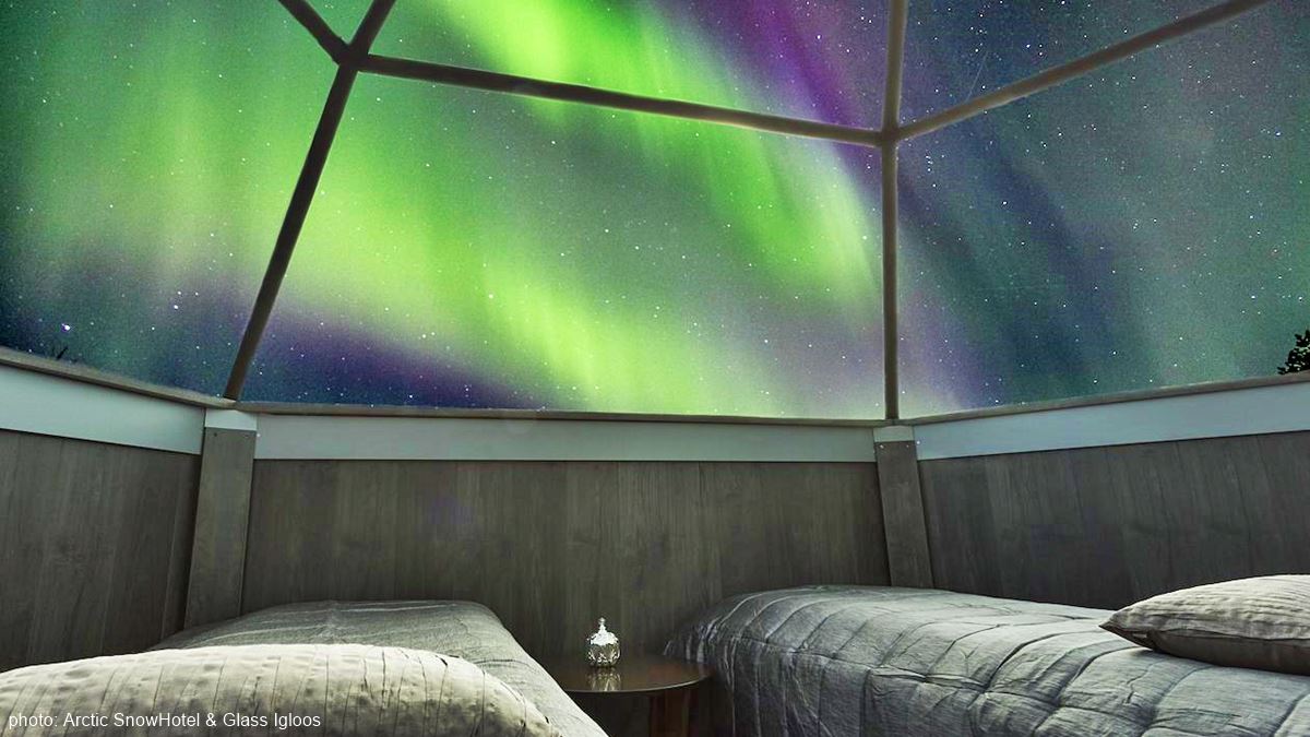 Arctic SnowHotel Glass Igloos Northern Lights
